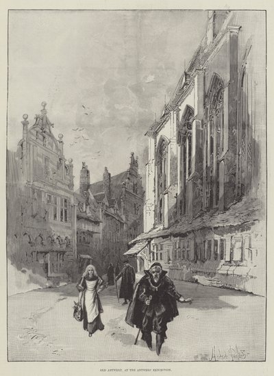 Old Antwerp, at the Antwerp Exhibition by Herbert Railton